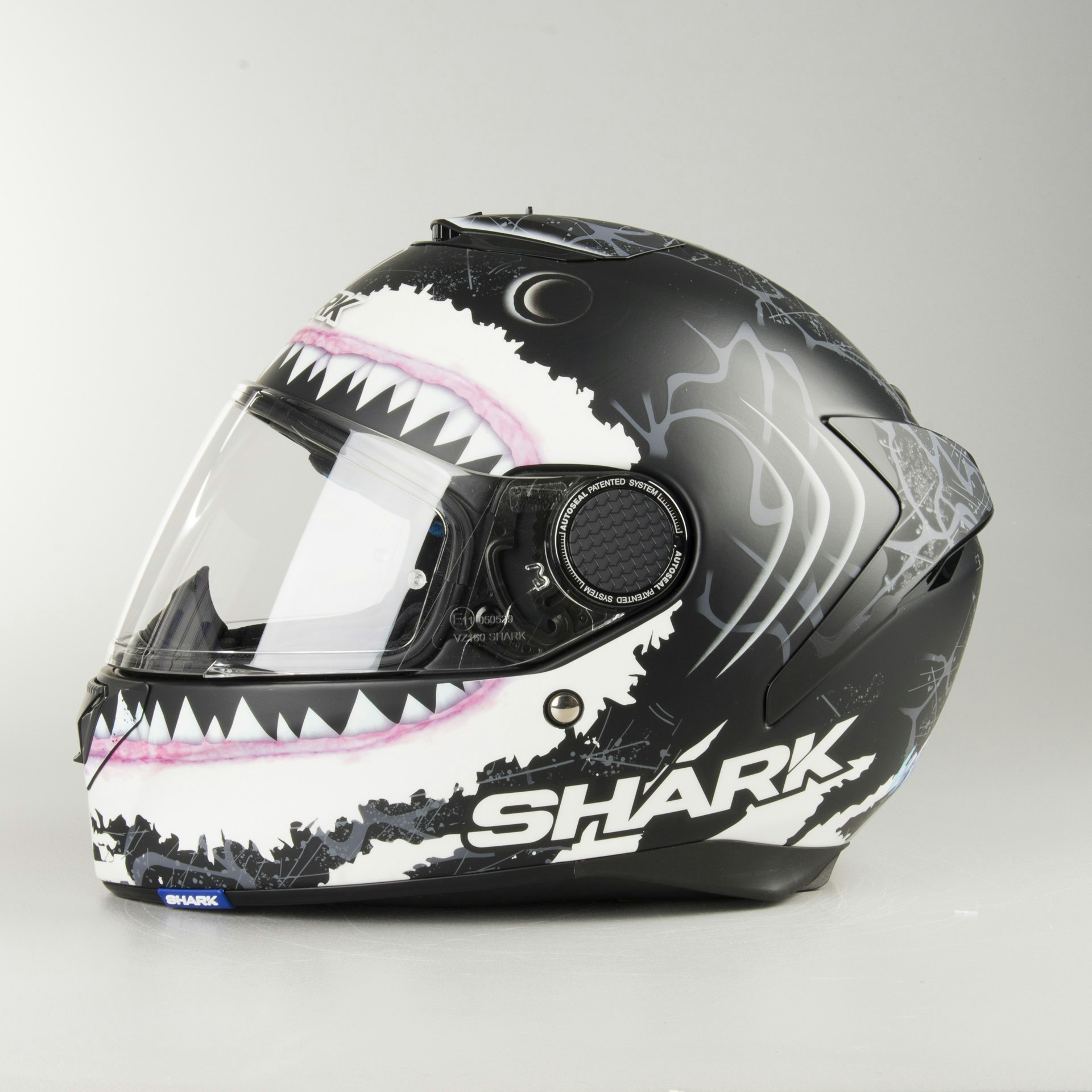 Gris//Blanco Shark Moto Casco Hark/  / Spartan Lorenzo WHT Mat Talla XS